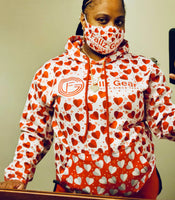Heart Hoodie & Face Mask